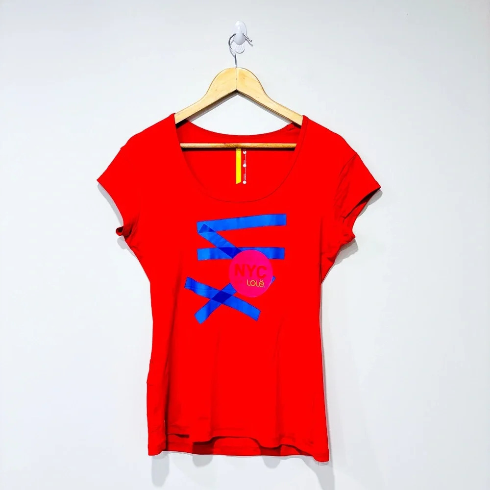 LOLË Red T-shirt‎  ''NYC WITH LOLE''